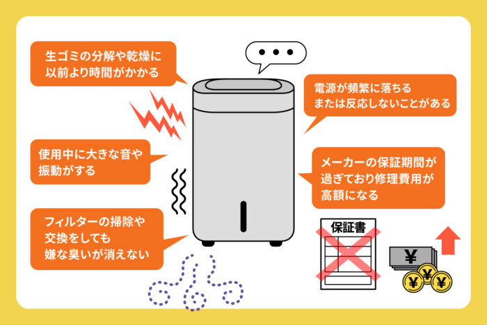 生ゴミ処理機の寿命・処分・買い替えのタイミング